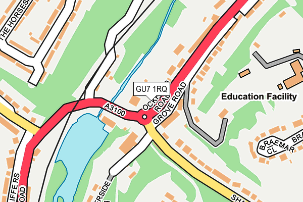 GU7 1RQ map - OS OpenMap – Local (Ordnance Survey)