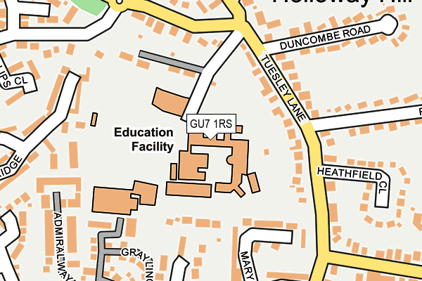 GU7 1RS map - OS OpenMap – Local (Ordnance Survey)