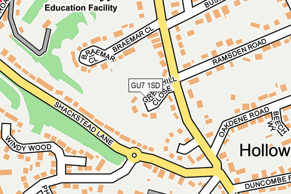GU7 1SD map - OS OpenMap – Local (Ordnance Survey)