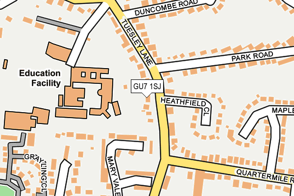 GU7 1SJ map - OS OpenMap – Local (Ordnance Survey)