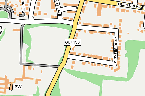 GU7 1SS map - OS OpenMap – Local (Ordnance Survey)