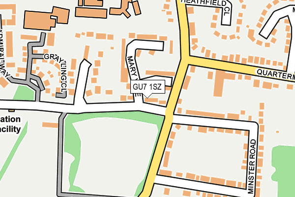 GU7 1SZ map - OS OpenMap – Local (Ordnance Survey)