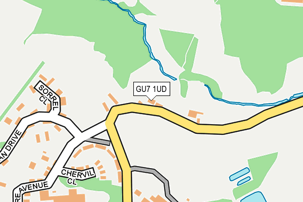GU7 1UD map - OS OpenMap – Local (Ordnance Survey)