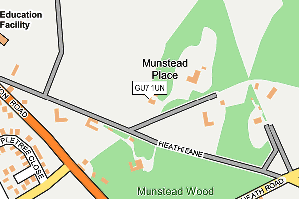 GU7 1UN map - OS OpenMap – Local (Ordnance Survey)