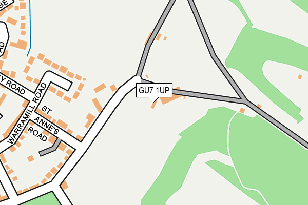 GU7 1UP map - OS OpenMap – Local (Ordnance Survey)