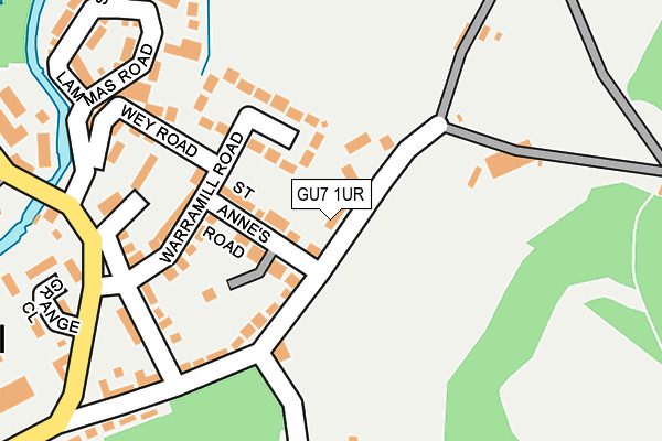 GU7 1UR map - OS OpenMap – Local (Ordnance Survey)