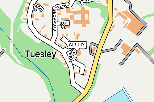 GU7 1UY map - OS OpenMap – Local (Ordnance Survey)