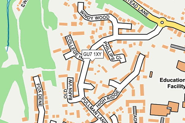 GU7 1XY map - OS OpenMap – Local (Ordnance Survey)