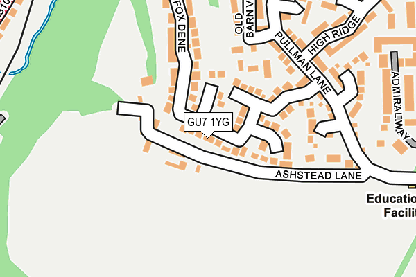 GU7 1YG map - OS OpenMap – Local (Ordnance Survey)