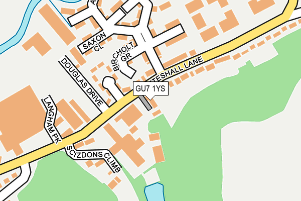 GU7 1YS map - OS OpenMap – Local (Ordnance Survey)