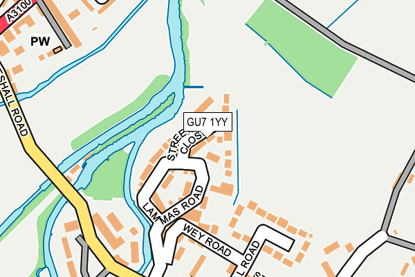 GU7 1YY map - OS OpenMap – Local (Ordnance Survey)