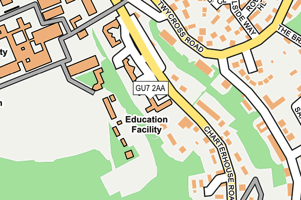 GU7 2AA map - OS OpenMap – Local (Ordnance Survey)
