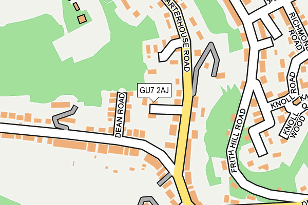 GU7 2AJ map - OS OpenMap – Local (Ordnance Survey)