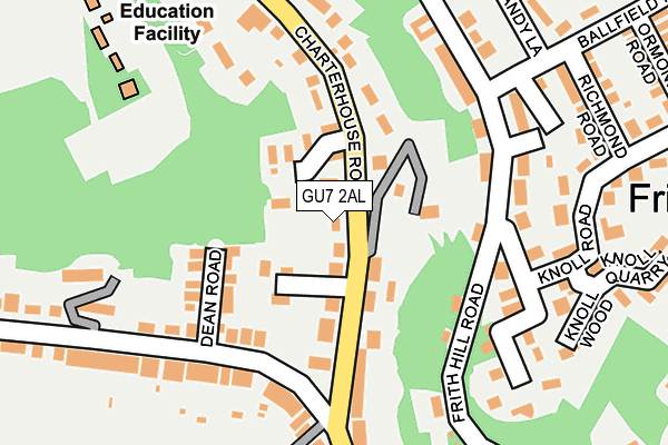 GU7 2AL map - OS OpenMap – Local (Ordnance Survey)