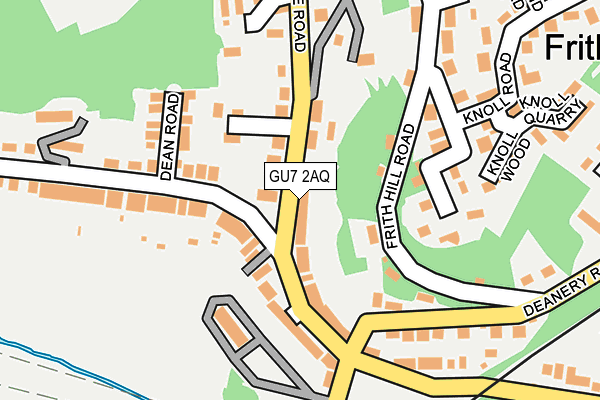 GU7 2AQ map - OS OpenMap – Local (Ordnance Survey)