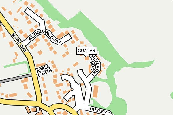 GU7 2AR map - OS OpenMap – Local (Ordnance Survey)