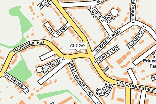 GU7 2AY map - OS OpenMap – Local (Ordnance Survey)