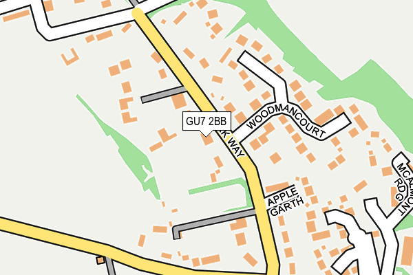 GU7 2BB map - OS OpenMap – Local (Ordnance Survey)