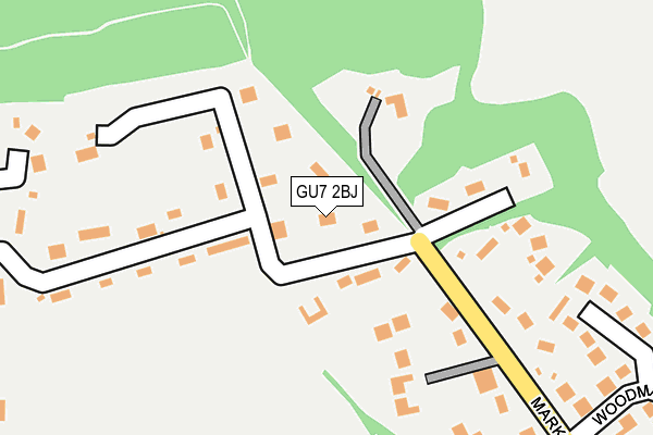 GU7 2BJ map - OS OpenMap – Local (Ordnance Survey)