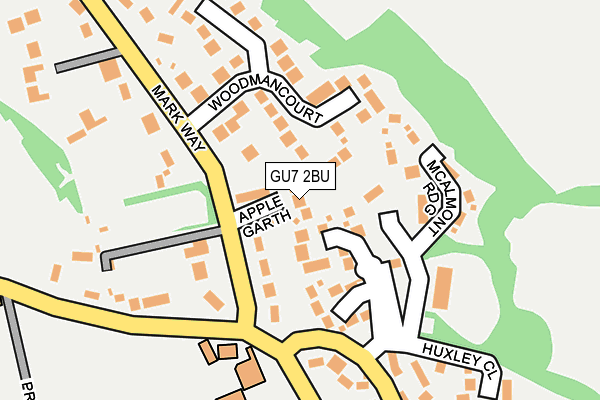 GU7 2BU map - OS OpenMap – Local (Ordnance Survey)