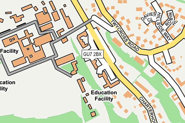 GU7 2BX map - OS OpenMap – Local (Ordnance Survey)