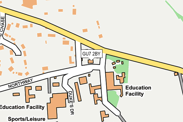 GU7 2BY map - OS OpenMap – Local (Ordnance Survey)