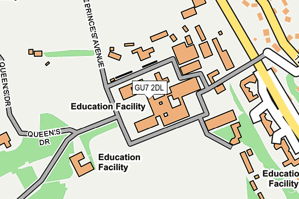 GU7 2DL map - OS OpenMap – Local (Ordnance Survey)