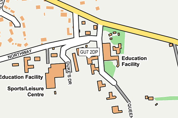 GU7 2DP map - OS OpenMap – Local (Ordnance Survey)