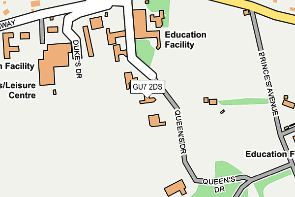 GU7 2DS map - OS OpenMap – Local (Ordnance Survey)