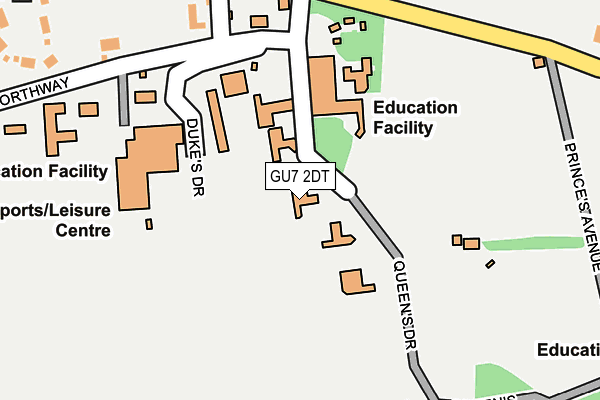 GU7 2DT map - OS OpenMap – Local (Ordnance Survey)