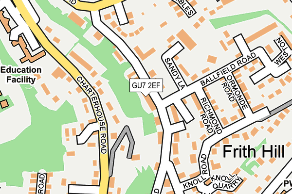 GU7 2EF map - OS OpenMap – Local (Ordnance Survey)