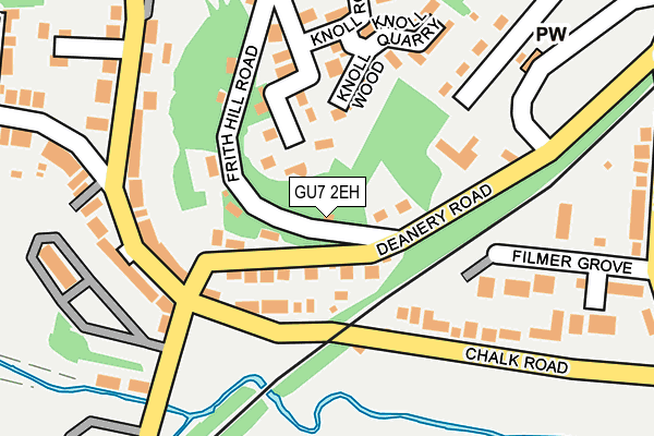 GU7 2EH map - OS OpenMap – Local (Ordnance Survey)