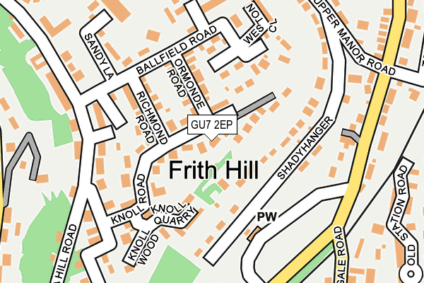 GU7 2EP map - OS OpenMap – Local (Ordnance Survey)