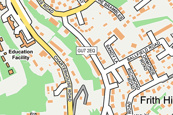 GU7 2EQ map - OS OpenMap – Local (Ordnance Survey)