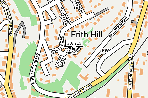 GU7 2ES map - OS OpenMap – Local (Ordnance Survey)