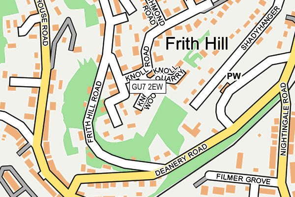 GU7 2EW map - OS OpenMap – Local (Ordnance Survey)