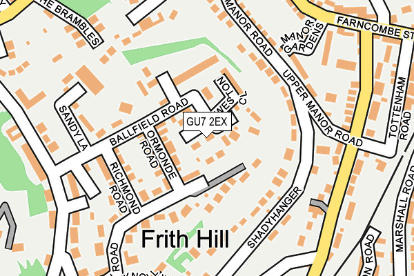 GU7 2EX map - OS OpenMap – Local (Ordnance Survey)