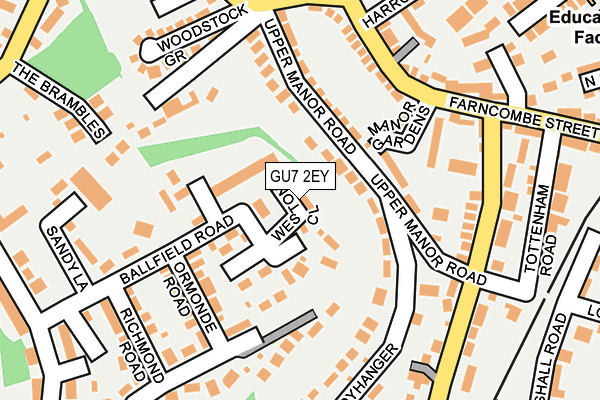 GU7 2EY map - OS OpenMap – Local (Ordnance Survey)