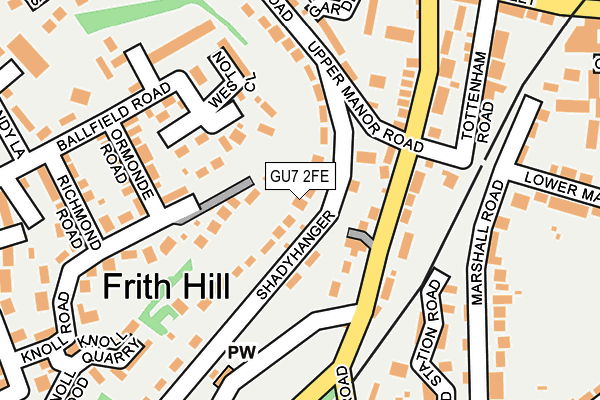 GU7 2FE map - OS OpenMap – Local (Ordnance Survey)