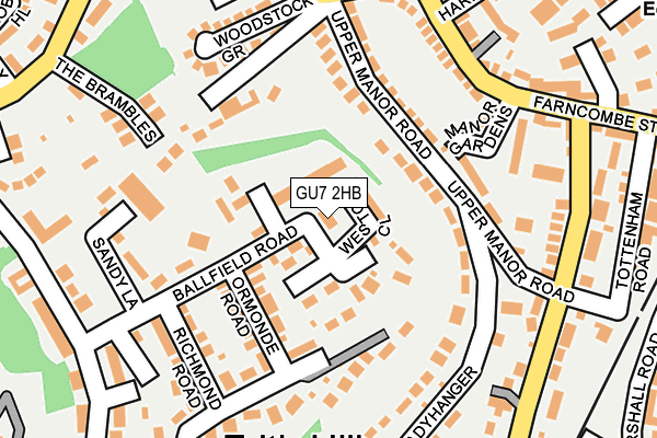 GU7 2HB map - OS OpenMap – Local (Ordnance Survey)