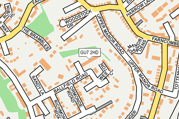 GU7 2HD map - OS OpenMap – Local (Ordnance Survey)