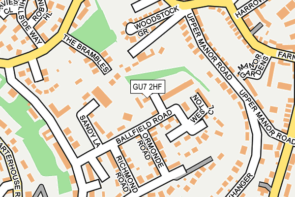GU7 2HF map - OS OpenMap – Local (Ordnance Survey)