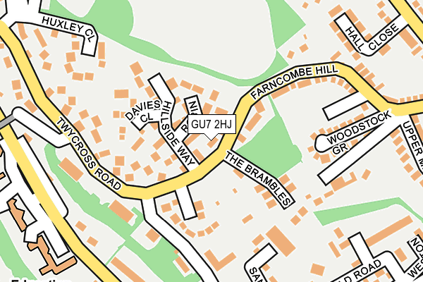 GU7 2HJ map - OS OpenMap – Local (Ordnance Survey)