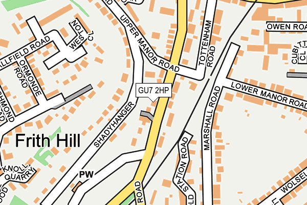 GU7 2HP map - OS OpenMap – Local (Ordnance Survey)