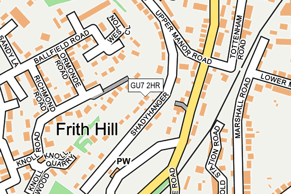 GU7 2HR map - OS OpenMap – Local (Ordnance Survey)