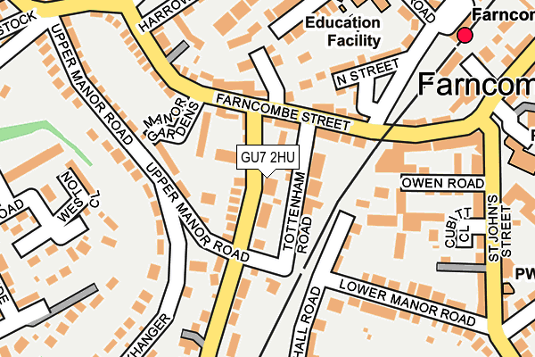 GU7 2HU map - OS OpenMap – Local (Ordnance Survey)