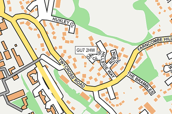 GU7 2HW map - OS OpenMap – Local (Ordnance Survey)