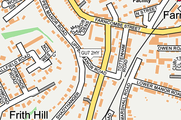 GU7 2HY map - OS OpenMap – Local (Ordnance Survey)