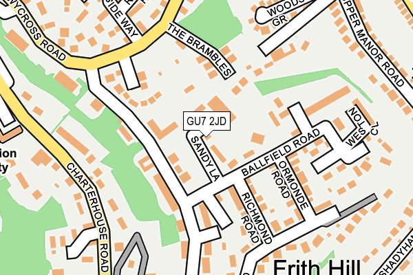 GU7 2JD map - OS OpenMap – Local (Ordnance Survey)