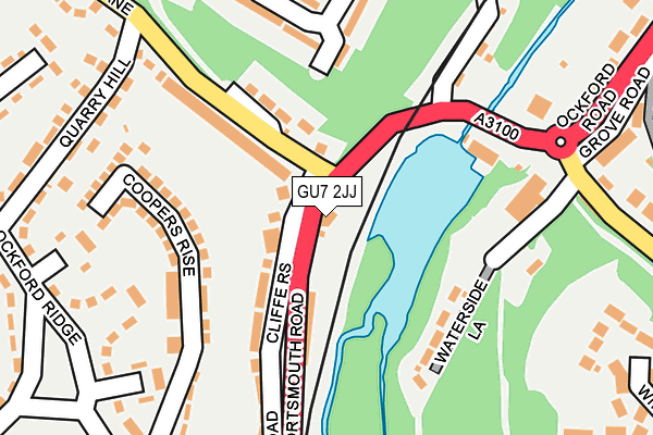 GU7 2JJ map - OS OpenMap – Local (Ordnance Survey)